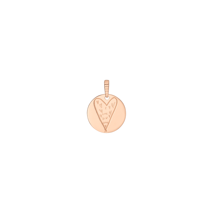 Story in Gold Engraved Pendant