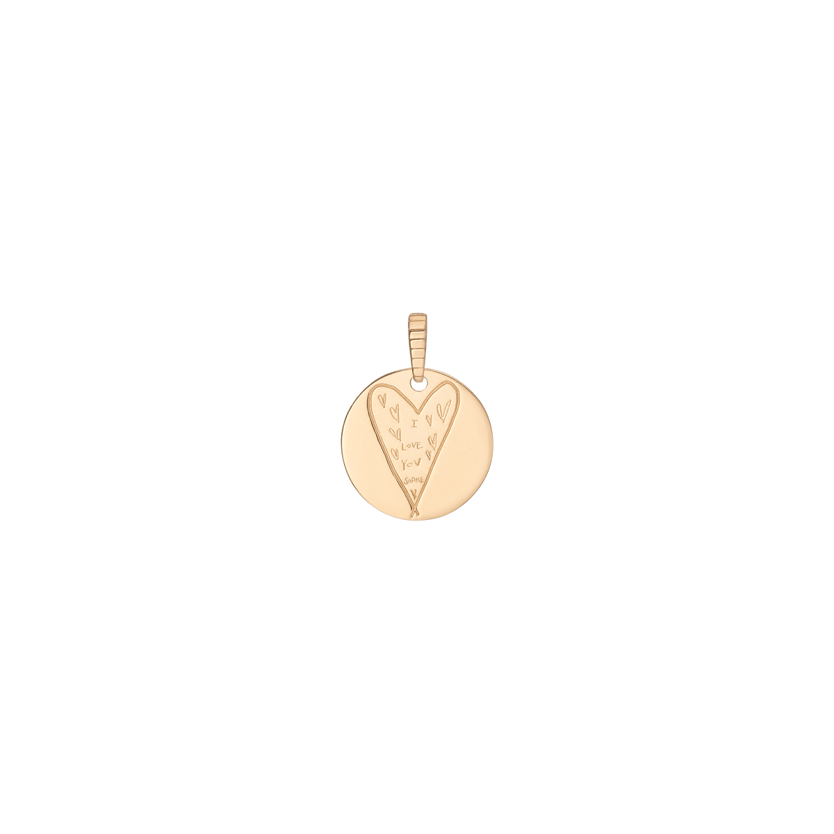 Heart of Gold Engravable Charm 10mm x 10mm / No Engraving