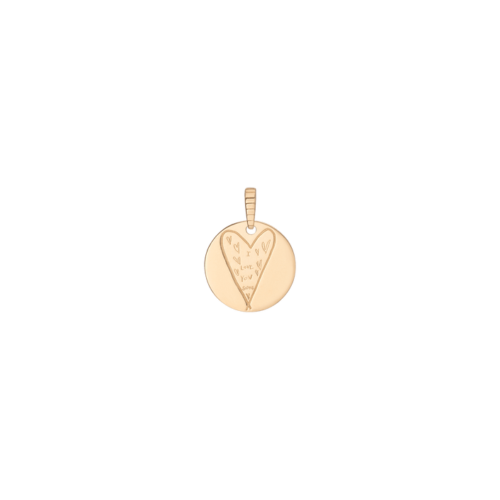 Story in Gold Engraved Pendant