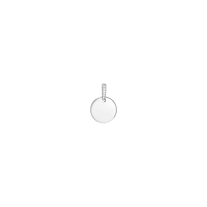 Story in Gold Engraved Pendant Vermeil 14k 18k White Gold Mini (10mm)