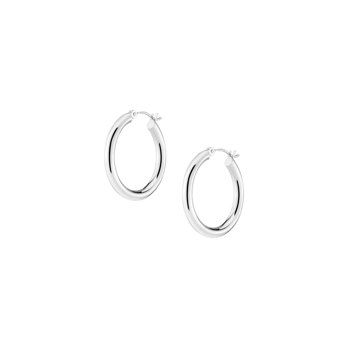 Silver Hoop Earrings 3mm 