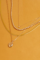 Solid Gold Herringbone Chain Necklace