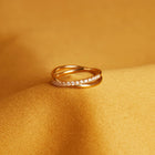 Diamond Crossover Ring