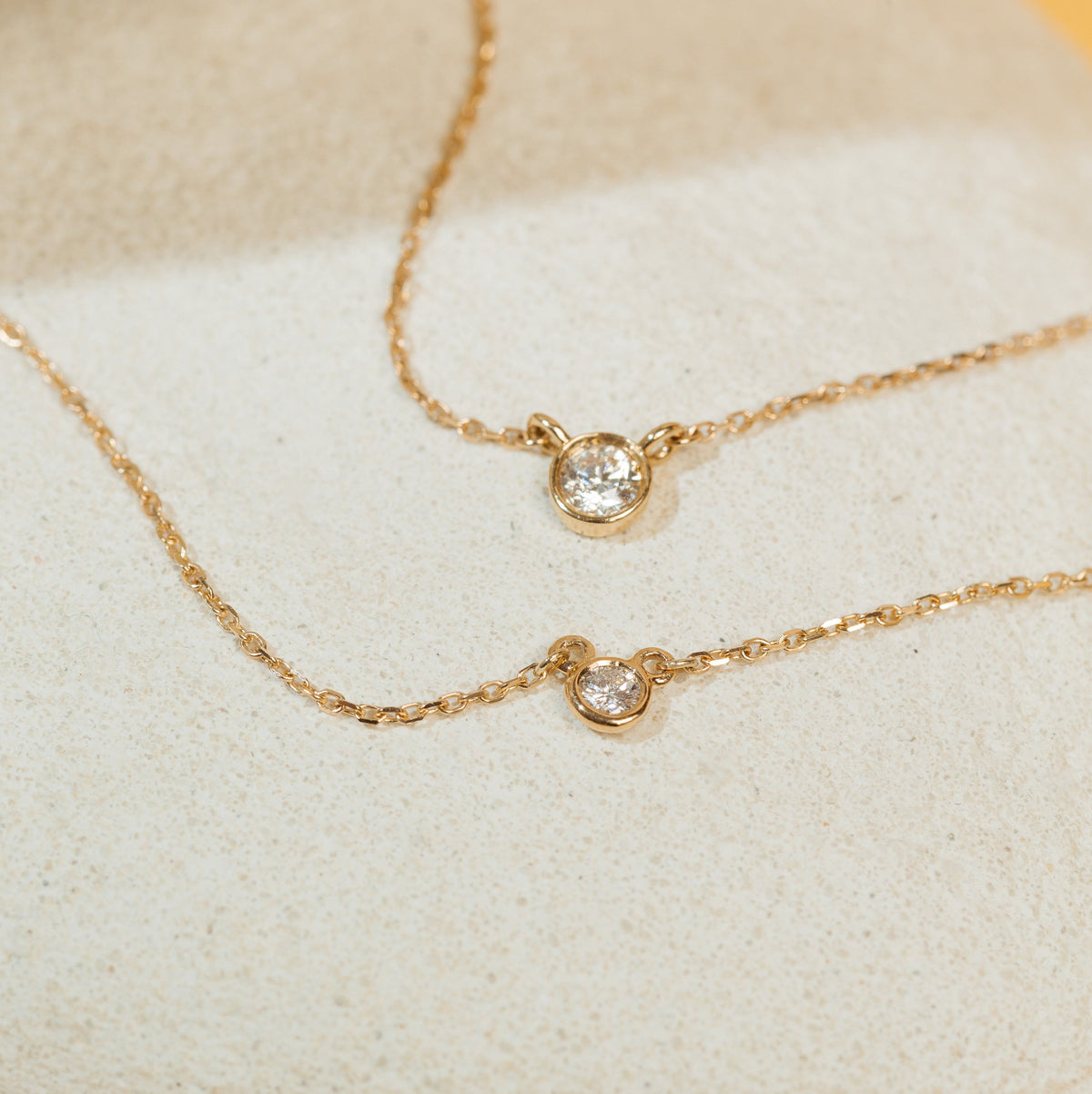 Mini Diamond Bezel Necklace