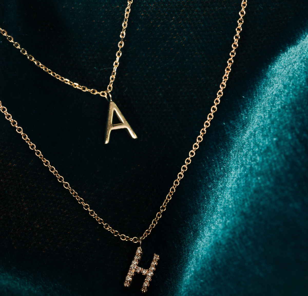 Aurate New York Classic Gold Letter Necklace