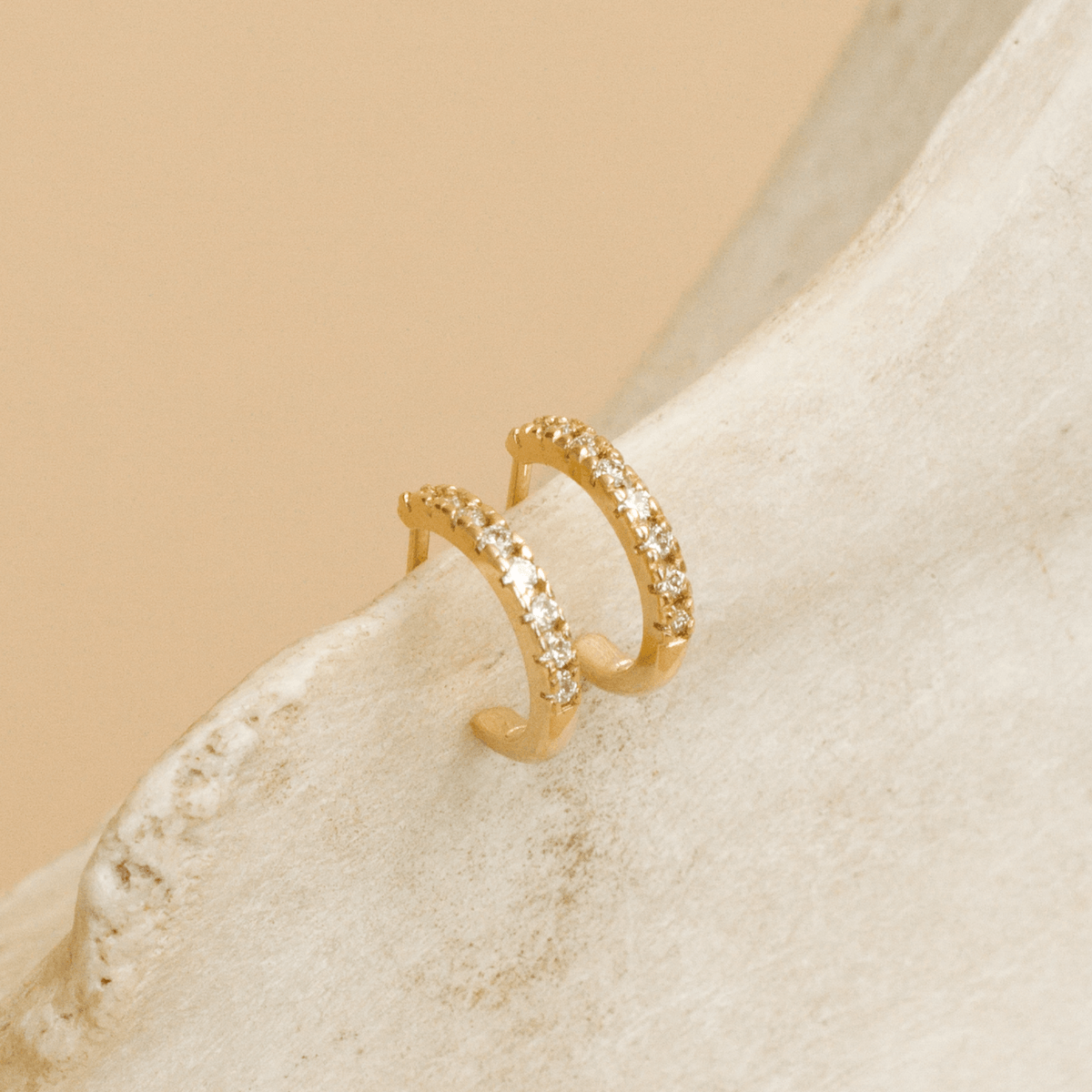 Diamond Huggie Earrings