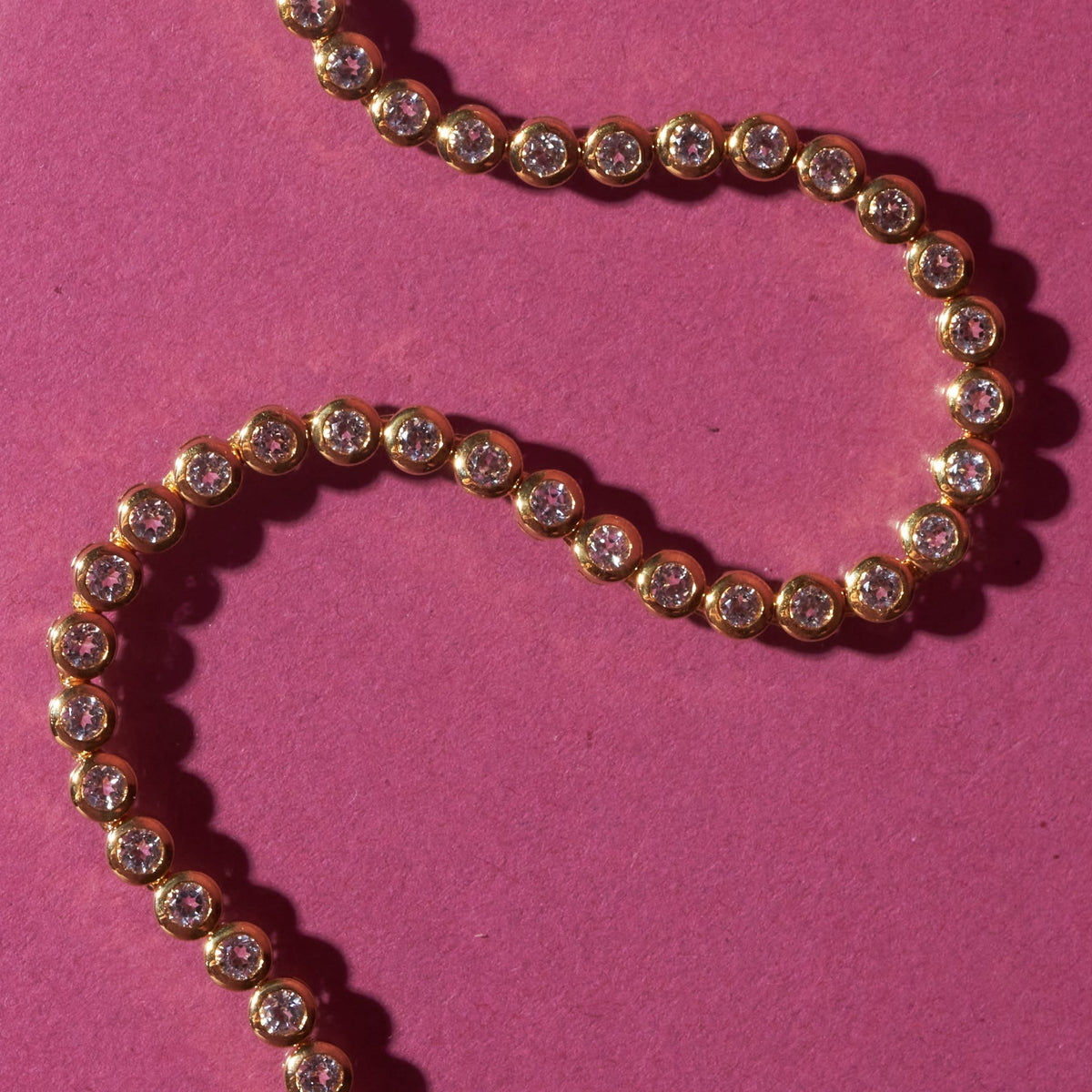 Diamond Bezel Tennis Necklace