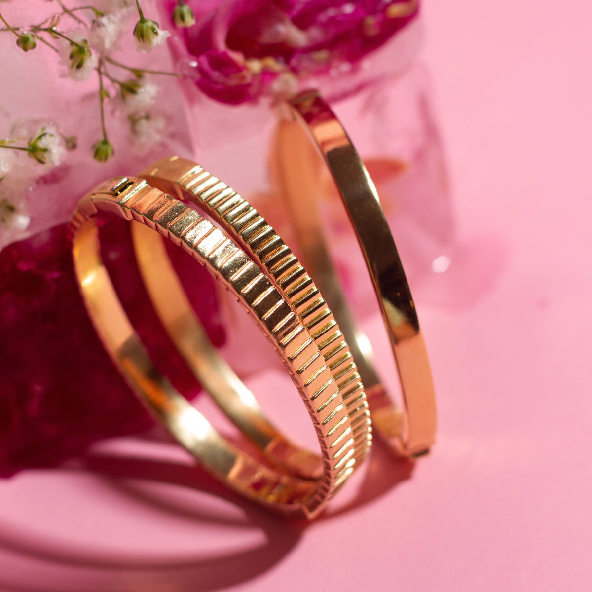 Classic Gold Hinged Bracelet