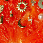 Gold Moon Stud Earring