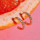 Diamond Huggie Earrings