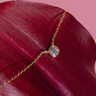 Medium Diamond Bezel Necklace