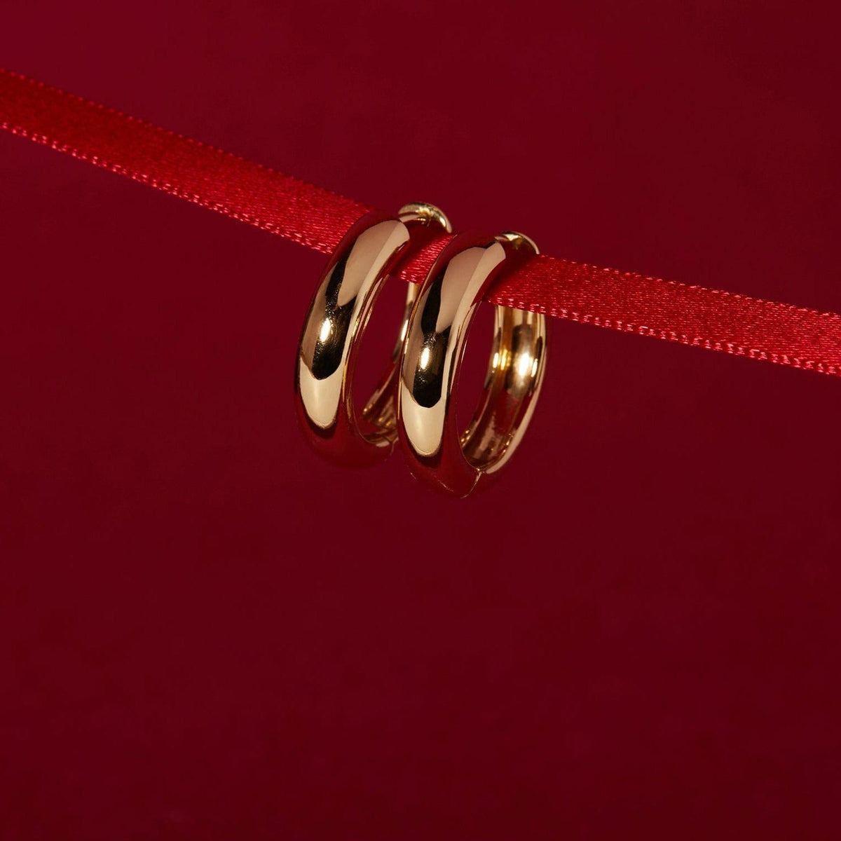 Medium Chunky Hinged Hoop Earrings