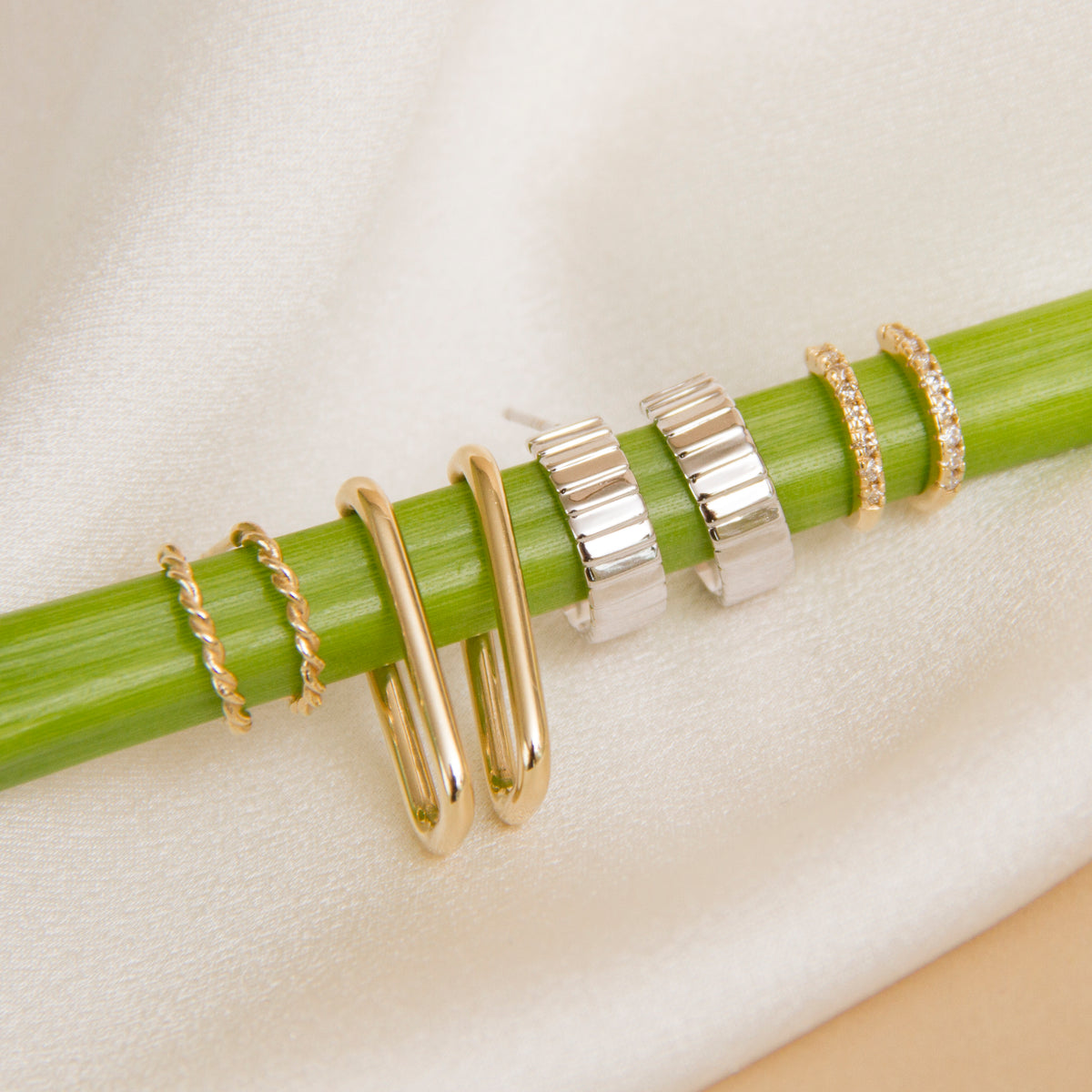 Infinity Huggie Earrings