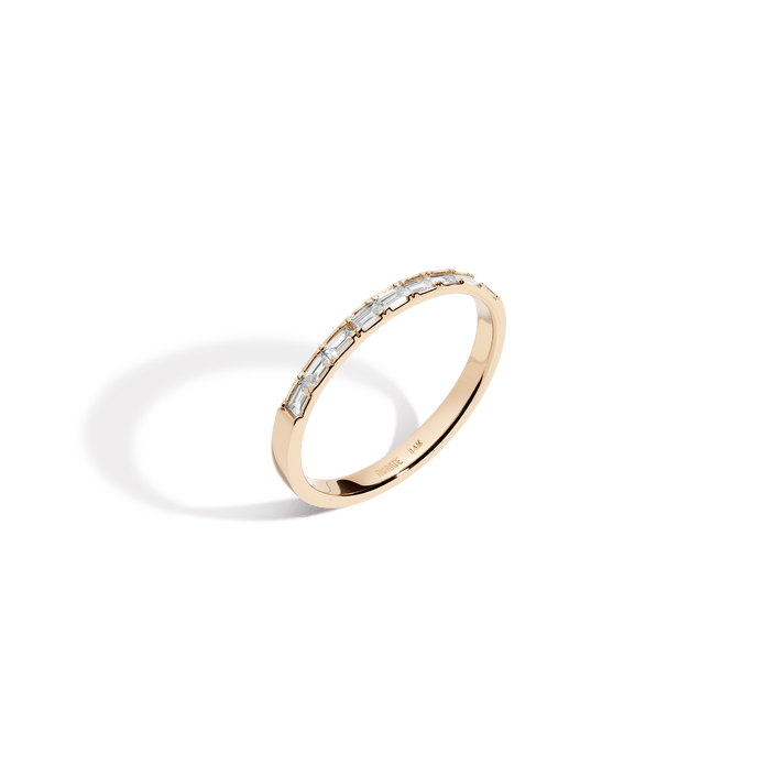 Baguette Half Horizontal Eternity Ring 14K 18K Yellow Gold First