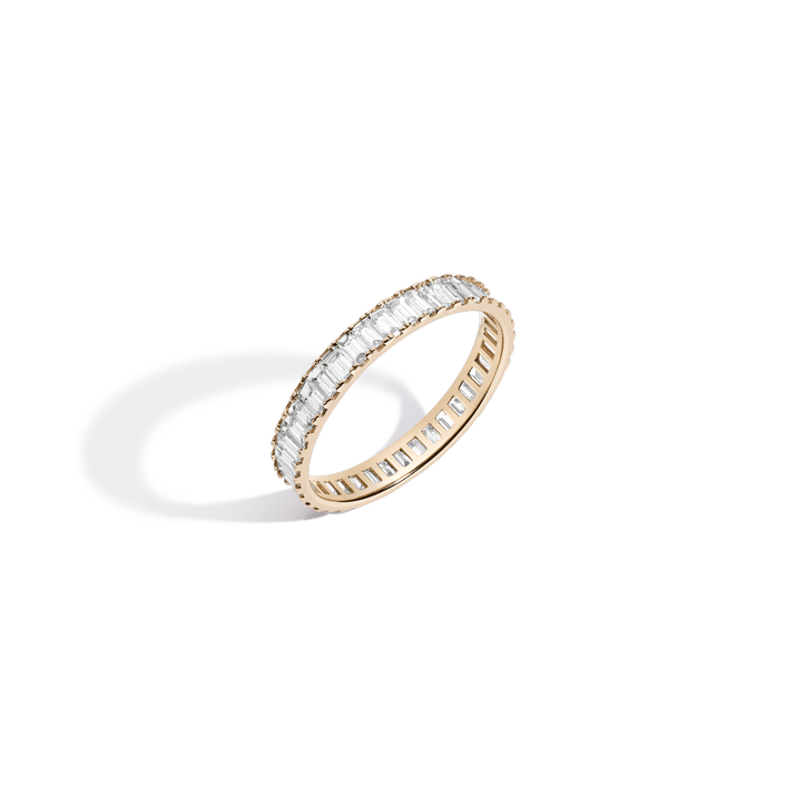 Bold Diamond Baguette Ring 14K 18K Yellow Gold First