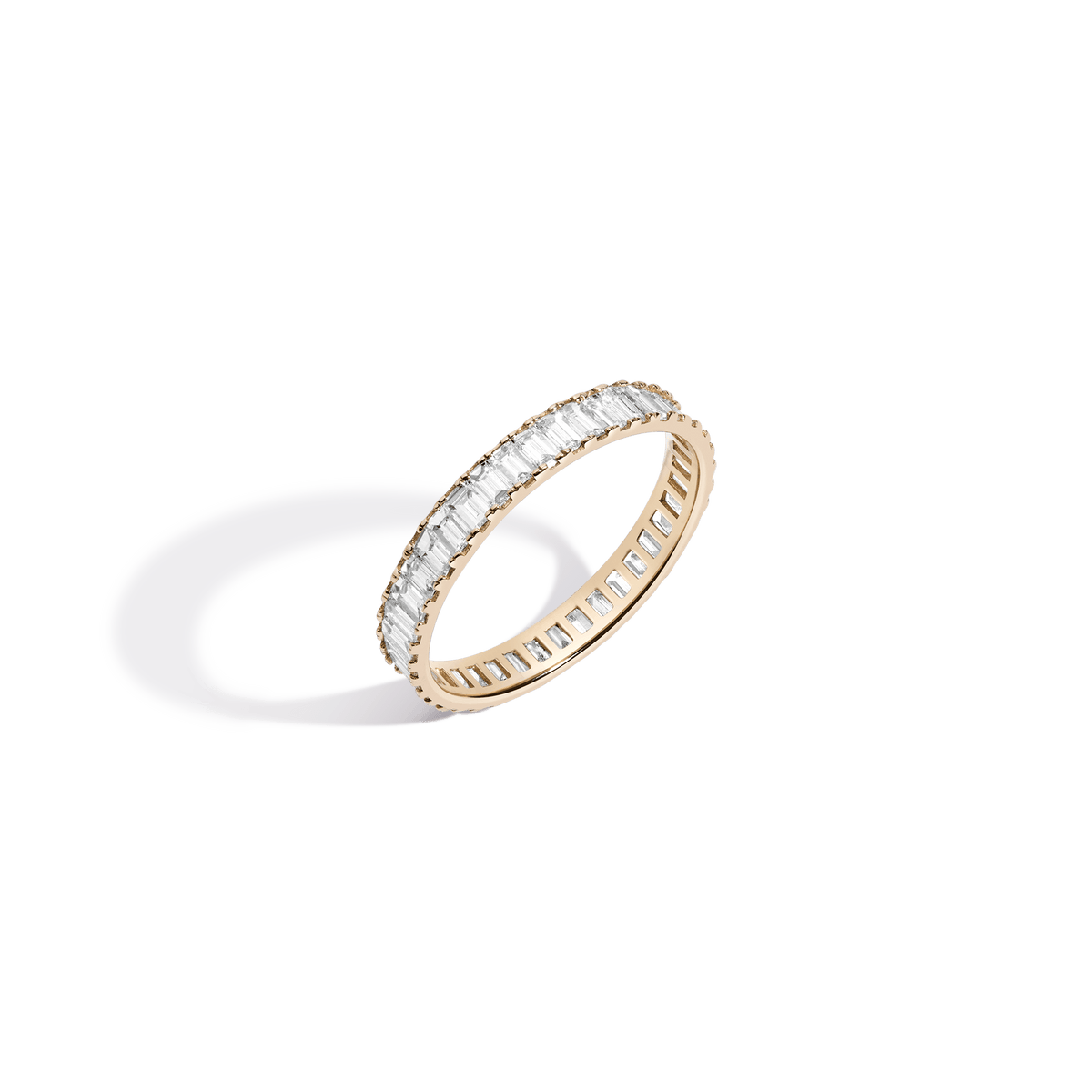 ambitie Schrijfmachine zelf Bold Diamond Baguette Ring in Yellow, Rose or White Gold