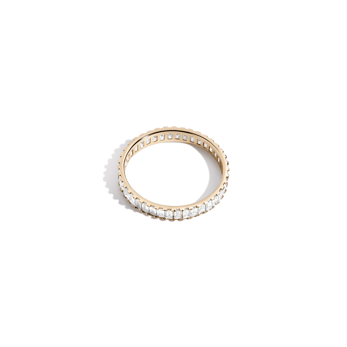 Bold Diamond Baguette Ring 14K 18K Yellow Gold