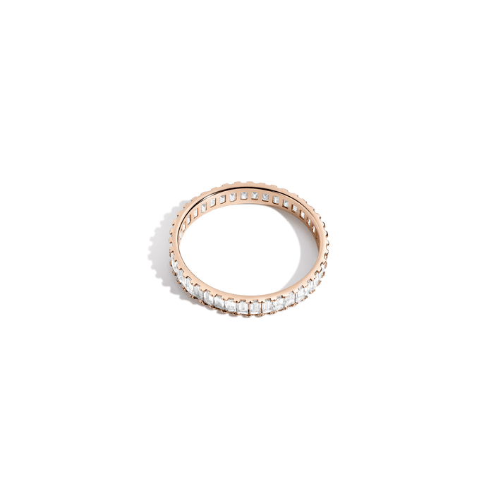 Bold Diamond Baguette Ring 14K 18K Rose Gold