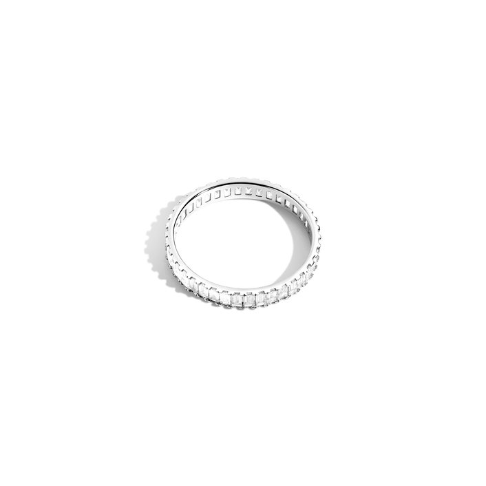 Bold Diamond Baguette Ring 14K 18K White Gold