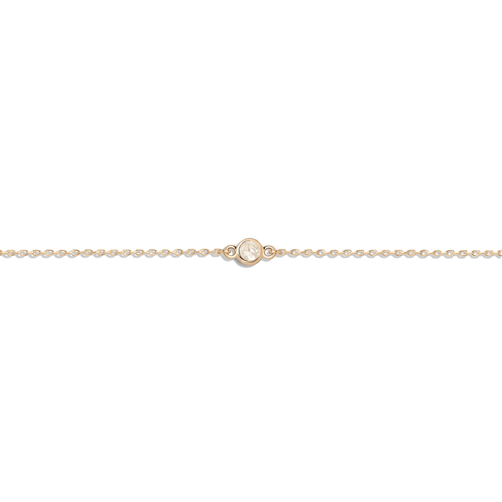 Birthstone Bracelet Moonstone - Jun 14K 18K Yellow Gold