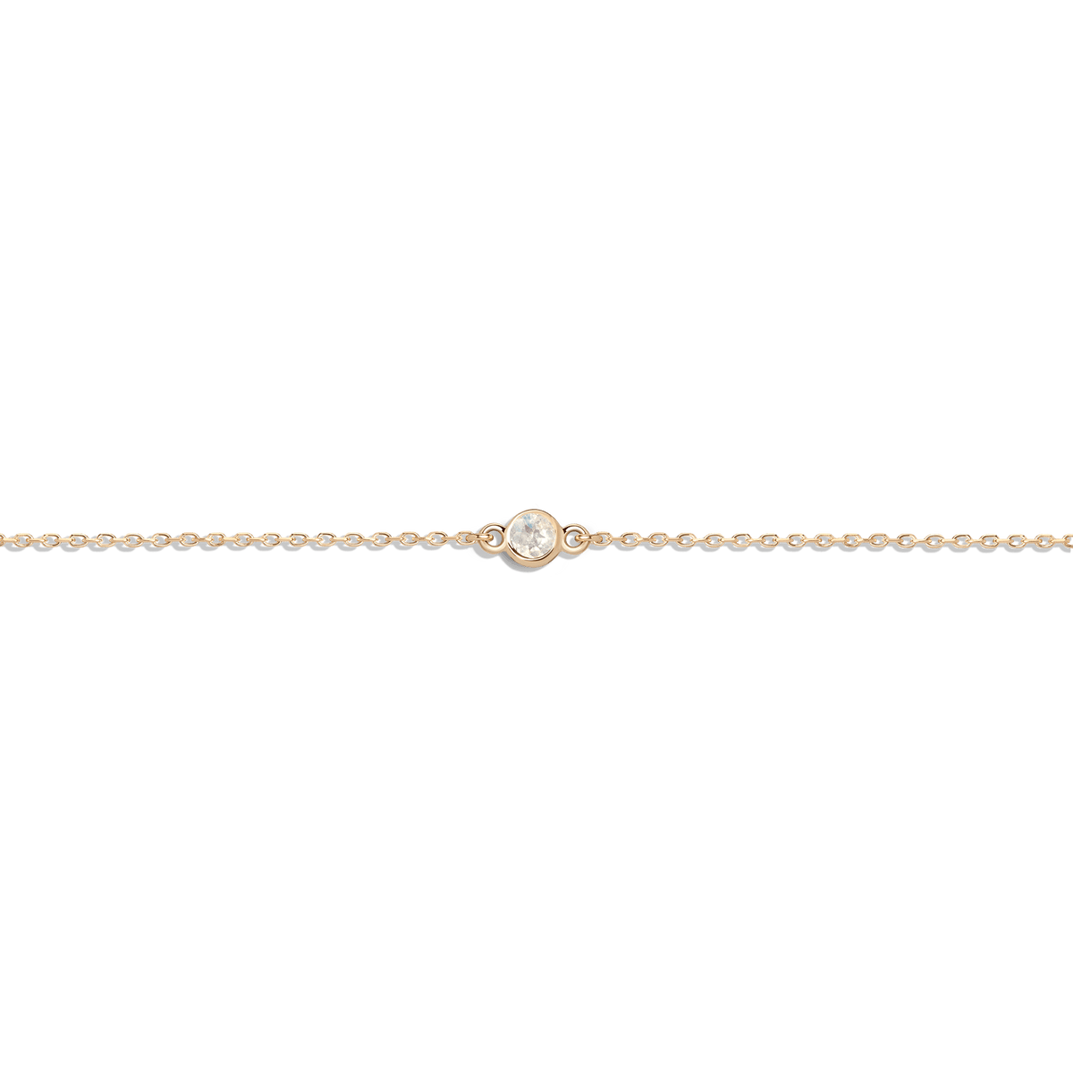 Birthstone Bracelet White Topaz - Apr 14K 18K Yellow Gold