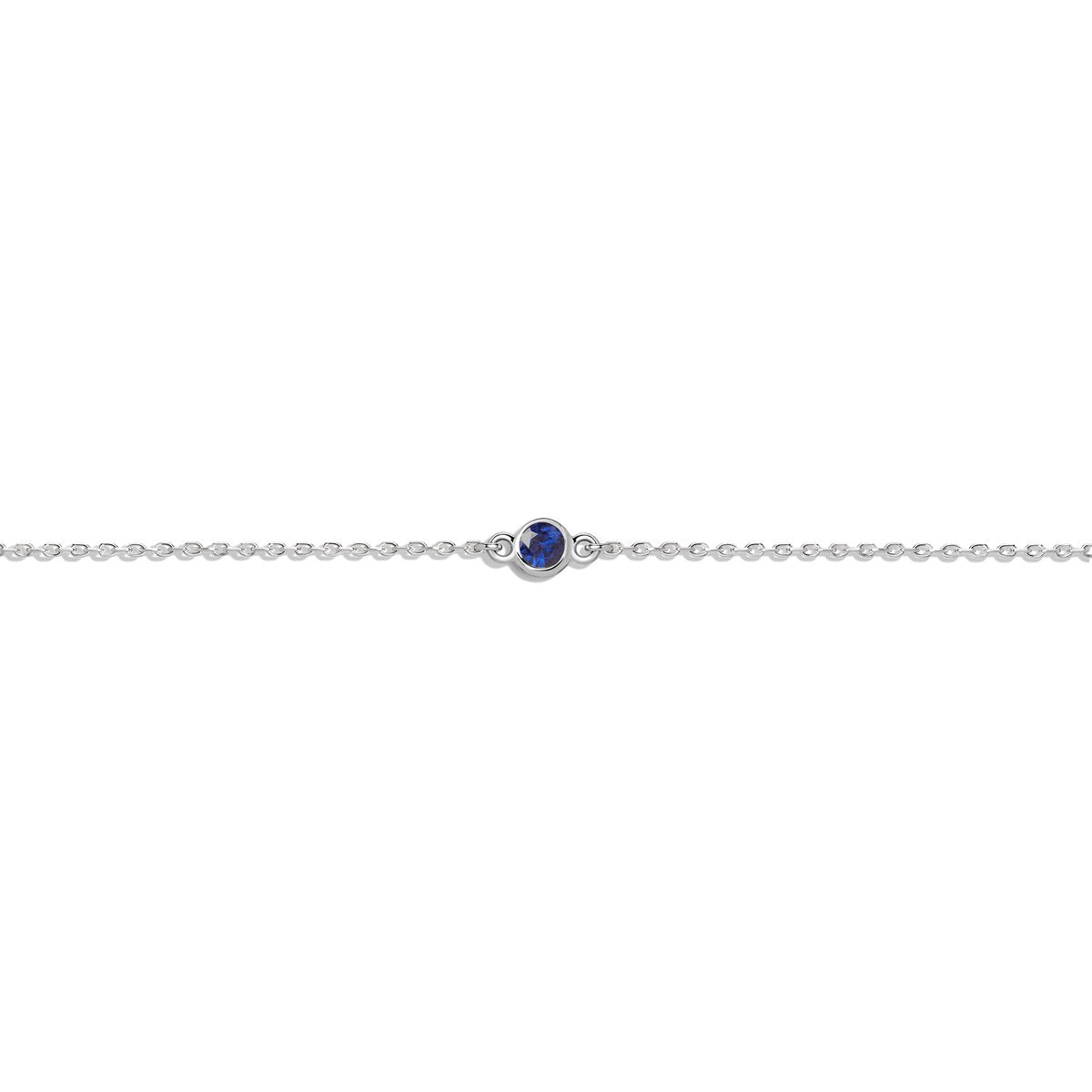 Birthstone Bracelet Blue Sapphire - Sep 14K 18K White Gold
