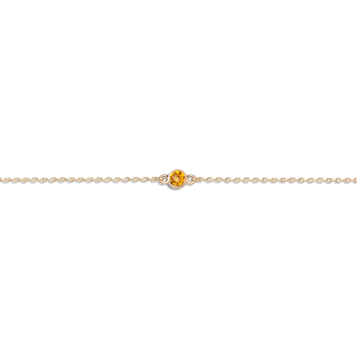 Birthstone Bracelet Citrine - Nov 14K 18K Yellow Gold