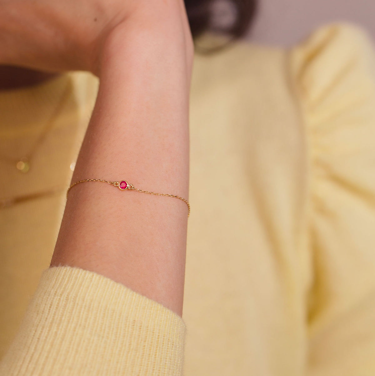 Birthstone Bracelet Lifestyle Model