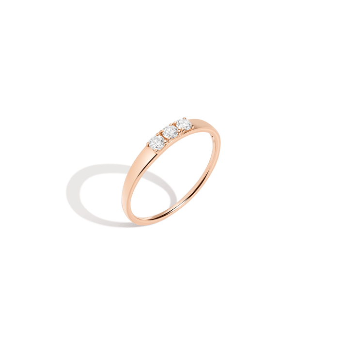 Bold Diamond Stacker Ring 14K 18K Rose Gold First