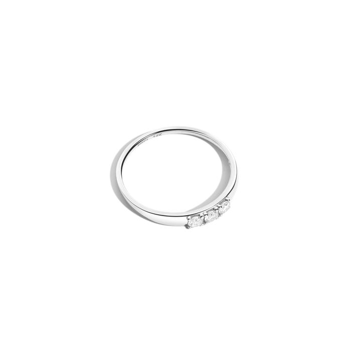 Bold Diamond Stacker Ring 14K 18K White Gold