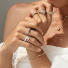 Princess Cut Floral Diamond Ring