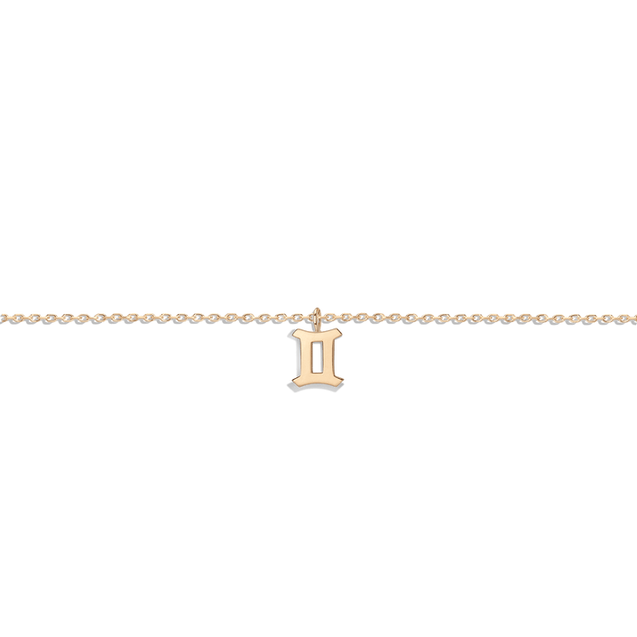 Zodiac Bracelet Gemini Gold Vermeil 14K 18K Yellow Gold First