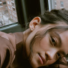 Diamond Crossover Huggie Earrings