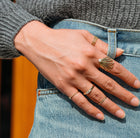 Deco Fan Pearl Ring