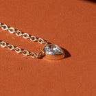 XL Lab Grown Diamond Pear Bezel Necklace