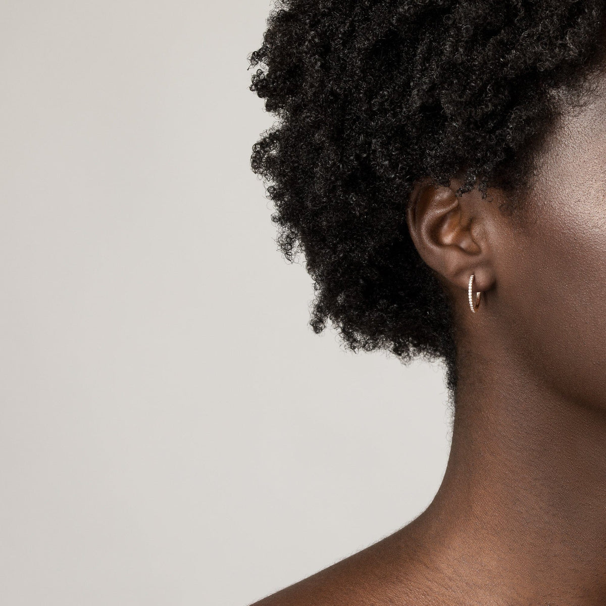 Thin Forever Diamond Hinged Huggie Earrings