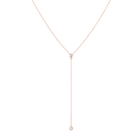 Diamond Bezel Lariat Necklace