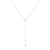 Diamond Bezel Lariat Necklace 14k 18k Rose Gold First