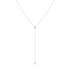 Diamond Bezel Lariat Necklace