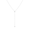 Diamond Bezel Lariat Necklace 14k 18k White Gold First