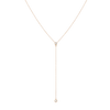 Diamond Bezel Lariat Necklace 14k 18k Yellow Gold First