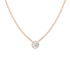 Extra Large Lab Grown Diamond Bezel Necklace