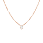 XL Lab Grown Diamond Pear Bezel Necklace