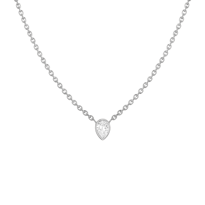 XL Diamond Pear Bezel Necklace