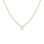 XL Lab Grown Diamond Pear Bezel Necklace