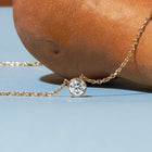 Extra Large Lab Grown Diamond Bezel Necklace