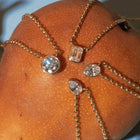 Extra Large Lab Grown Diamond Bezel Necklace