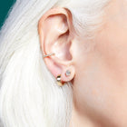 XL Lab Grown Diamond Oval Bezel Stud Earrings