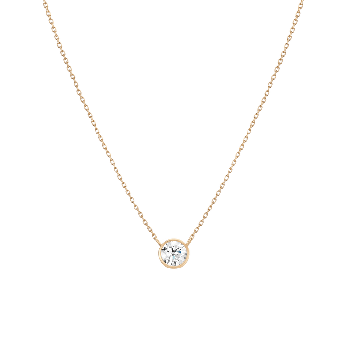 The Karat Store 14K White Gold Diamond Bezel Necklace