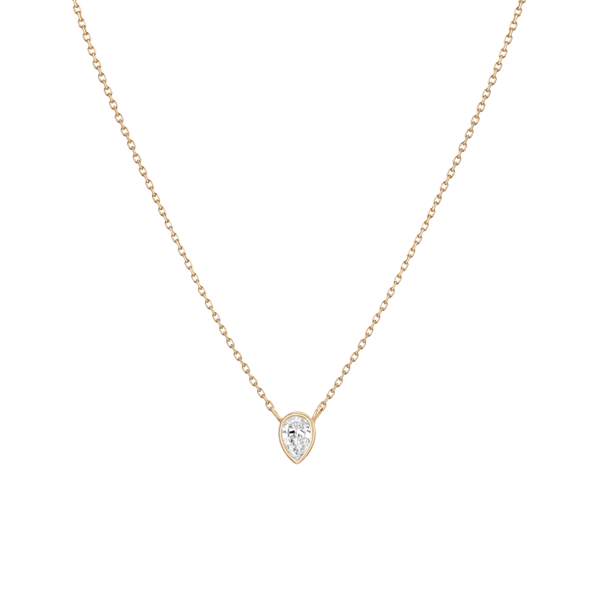 1 Carat Pear Shape Diamond Pendant - Nature Sparkle